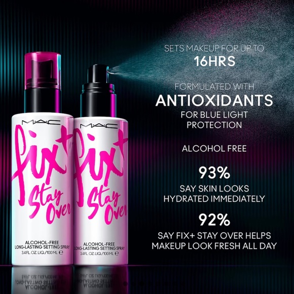 Mac Fix+ Stay Over 16 Hour Alcohol Free Makeup Setting Spray Clean Beauty - Picture 2 of 7